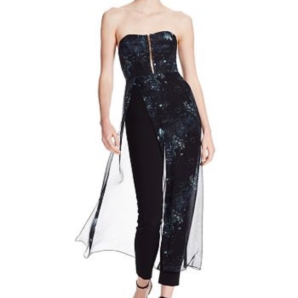 Haute Hippie Silk, Strapless Printed Jumpsuit NWT in Size Medium - Picture 1 of 5